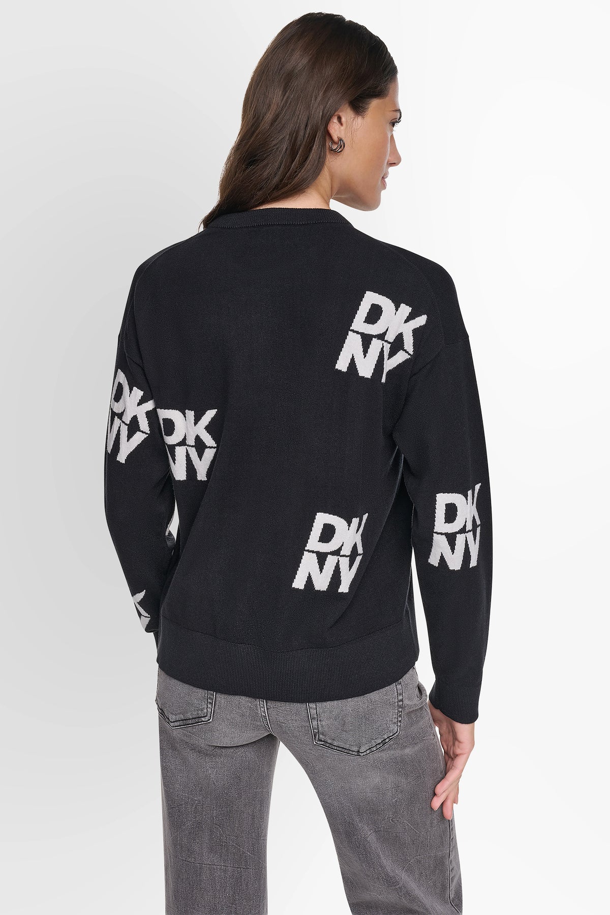 LONG SLEEVE INTARSIA  RHINESTONE
