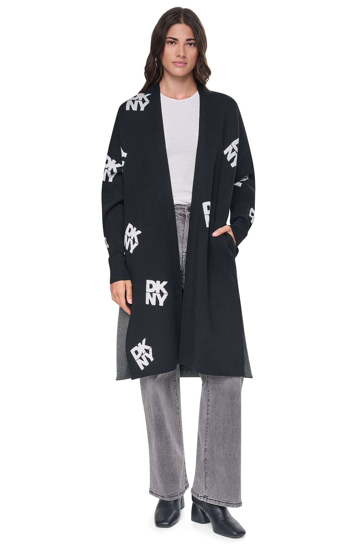 LONG SLEEVE ALL OVER STACK CARDIGAN