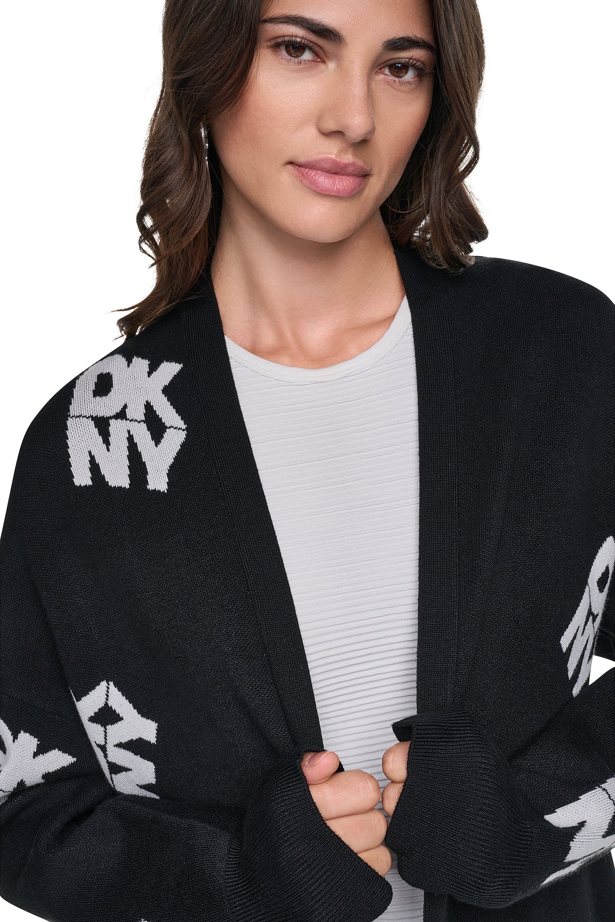 LONG SLEEVE ALL OVER STACK CARDIGAN