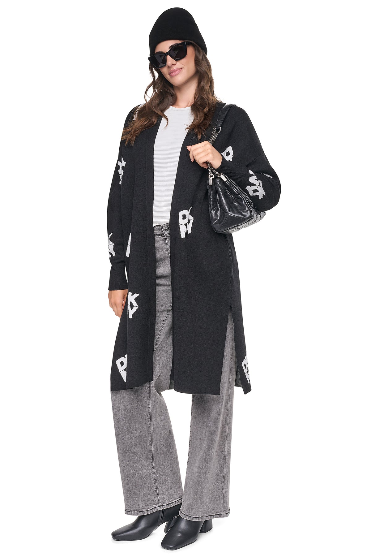 LONG SLEEVE ALL OVER STACK CARDIGAN