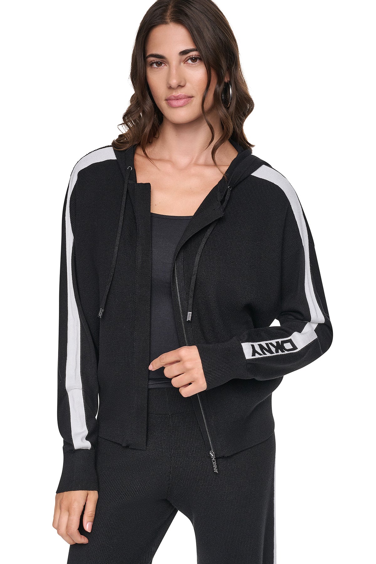 LONG SLEEVE LOGO STRIPE ZIP