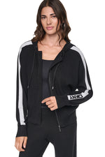 LONG SLEEVE LOGO STRIPE ZIP