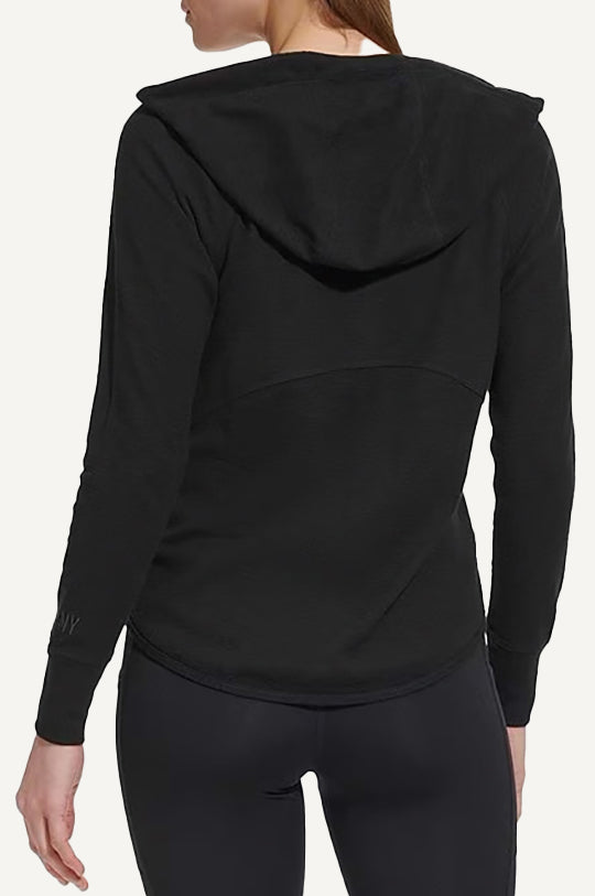 سترة هودي وافل بسحاب كامل مع جيوب