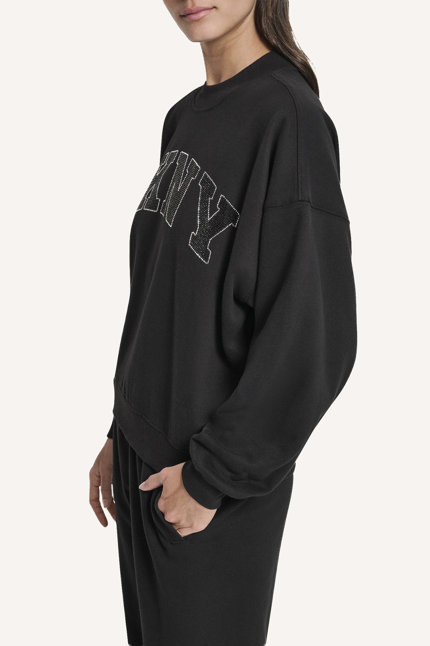 RHINESTONE LG HIGH NECK SWEATSHIRT