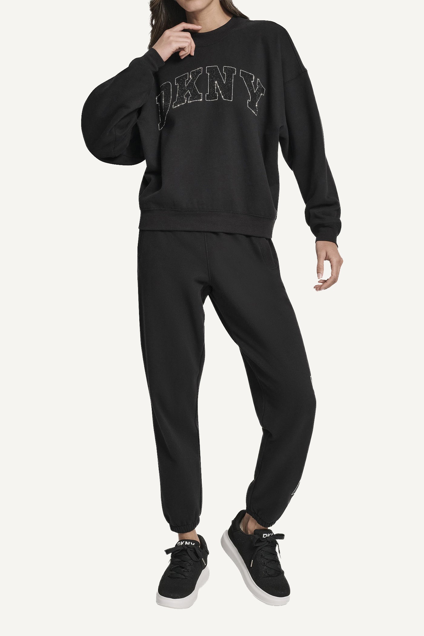 RHINESTONE LG HIGH NECK SWEATSHIRT