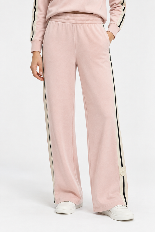 DKNY TEXTURED TAPE WIDE PANTS