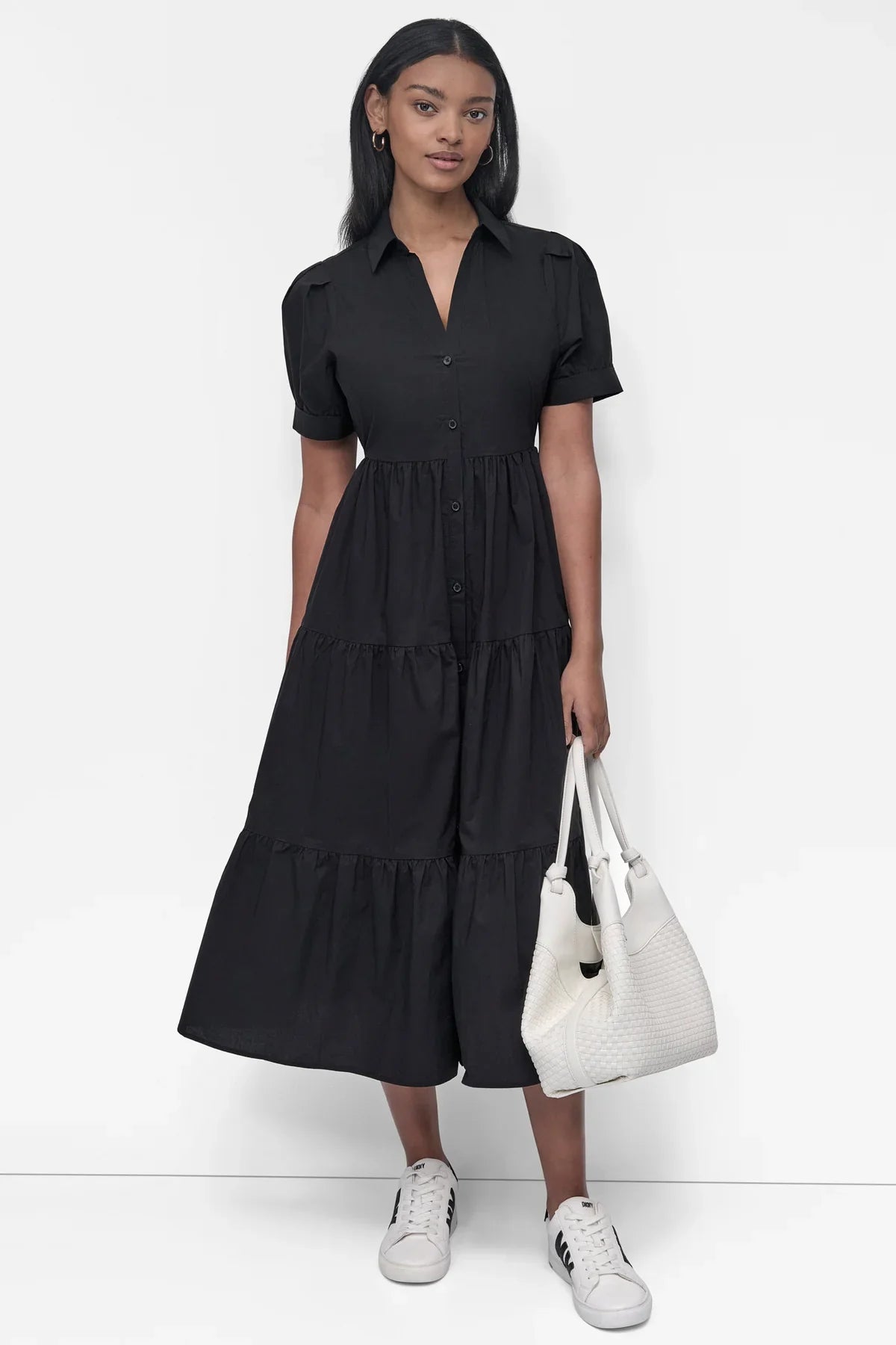 BUTTON FRONT POPLIN
