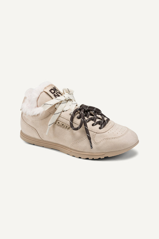 AMANDA FAUX SHEARLING LOW-TOP SNEAKER