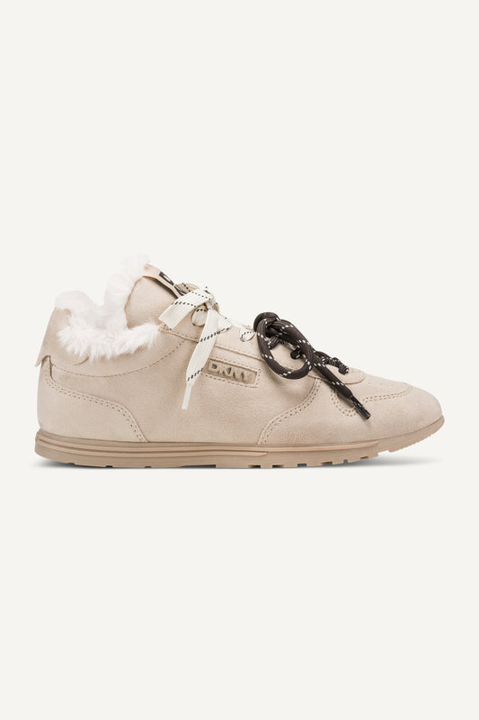 AMANDA FAUX SHEARLING LOW-TOP SNEAKER