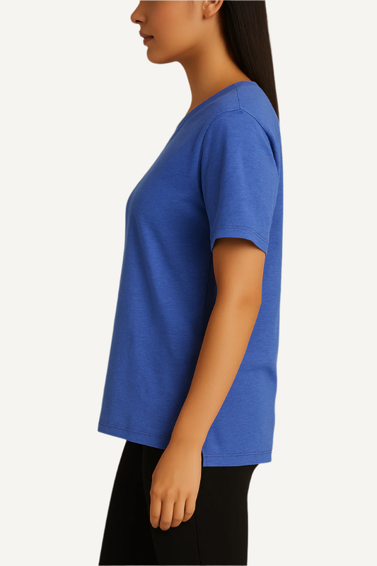 تي شيرت برقبة دائرية وقصّة S/S