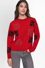 LONG SLEEVE INTARSIA  RHINESTONE