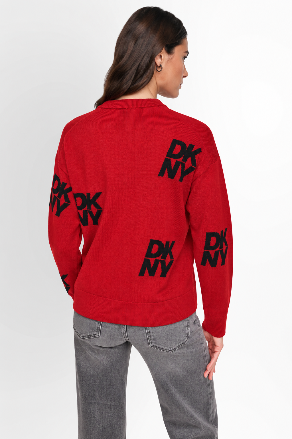LONG SLEEVE INTARSIA  RHINESTONE