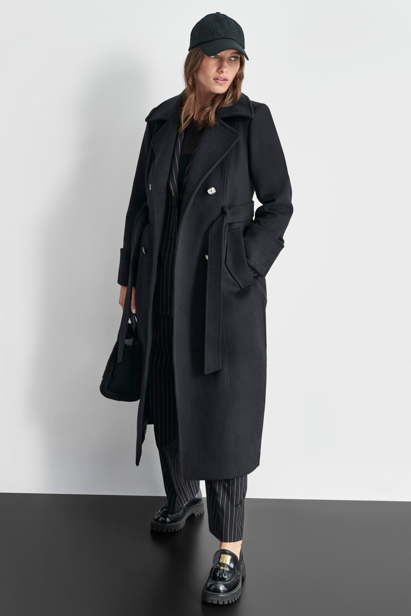 LONG SLEEVE SLIM LONG WOOL COAT