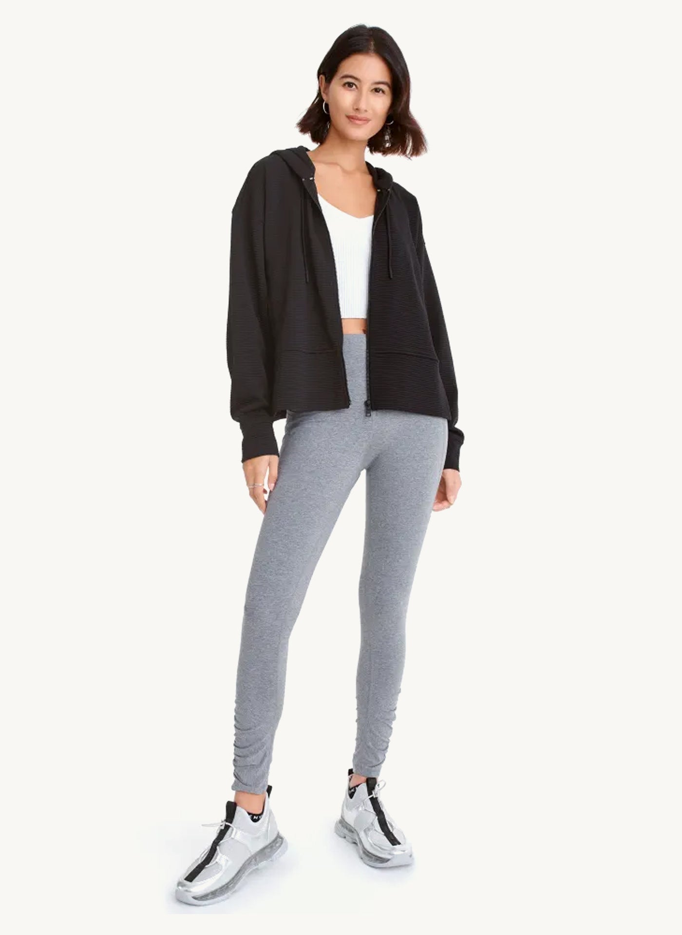 Long Sleeve Full Zip Hoodie With Pockets
